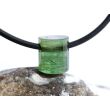 Turmalin grün (Verdelith) Kristallstab / Schmuckstein gebohrt gebohrt - AA-Sonderqualität - Rarität - ca. 1 cm x 0,9 cm x 0,7 cm