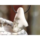 Howlith XXL Trommelstein gebohrt - Sonderqualität - ca. 4,8 cm x 3,2 cm x 1,4 cm