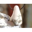 Howlith XXL Trommelstein gebohrt - Sonderqualität - ca. 4,8 cm x 3,2 cm x 1,4 cm