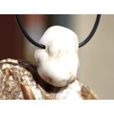 Howlith Trommelstein gebohrt - Sonderqualität - ca. 2,8 cm x 2,4 cm x 1,3 cm