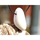 Howlith XL Trommelstein gebohrt - Sonderqualität - ca. 3,8 cm x 1,6 cm x 1,6 cm