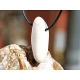 Howlith XL Trommelstein gebohrt - Sonderqualität - ca. 3,8 cm x 1,6 cm x 1,6 cm