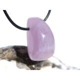 Lavendelquarz (Chalcedon) Trommelstein gebohrt -...