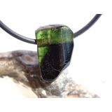 Turmalin grün (Verdelith) Trommelstein gebohrt - Sonderqualität - Rarität - ca. 1,9 cm x 1,3 cm x 0,9 cm