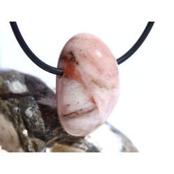 Erdbeerquarz Trommelstein gebohrt - Sonderqualit�t - ca. 2,7 cm x 1,9 cm x 1,2 cm