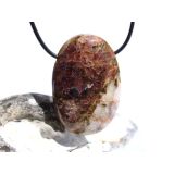 Turmalin polychrom rosa-grün (Rubelli-Verdelith) XXL Schmuckstein Cabochon (Linsenstein) gebohrt - Rarität - ca. 4,5 cm x 3,1 cm x 1,4 cm