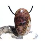 Turmalin polychrom rosa-grün (Rubelli-Verdelith) XXL Schmuckstein Cabochon (Linsenstein) gebohrt - Rarität - ca. 4,5 cm x 3,1 cm x 1,4 cm