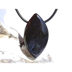 Sardonyx-Auge Schmuckstein gebohrt - AA-Sonderqualitt - ca. 3,4 cm x 1,9 cm x 2 cm