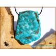 Türkis XXXXL Trommelstein / Scheibenstein gebohrt (stab.) - Sonderqualität - Rarität - ca. 7,2 cm x 5,5 cm x 1,7 cm