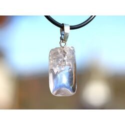 Danburit rosa Kristallstab-Trommlstein Anh�nger Silber�se Schmuckdose - AA-Sonderqualit�t - Rarit�t - ca. 3,1 cm x 1,5 cm x 0,9 cm