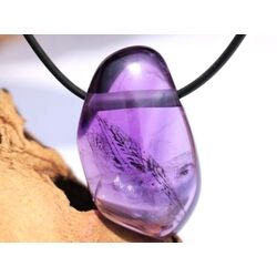 Amethyst mittelhell XXL Trommelstein / Schmuckstein gebohrt - AA-Sonderqualitt - ca. 4,2 cm x 2,5 cm x 1,8 cm