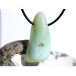 Andenopal türkis  (Chrysopal) XXL Trommelstein gebohrt - Rarität - Sonderqualität - ca. 4,1 cm x 2 cm x 1,6 cm