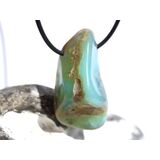 Andenopal trkis  (Chrysopal) XXL Trommelstein gebohrt -...