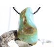 Andenopal türkis  (Chrysopal) XXL Trommelstein gebohrt - Rarität - AA-Sonderqualität - ca. 4,4 cm x 2,2 cm x 2,1 cm
