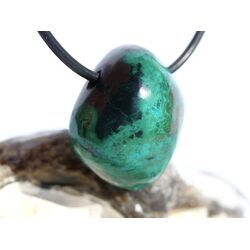 Chrysokoll Trommelstein / Schmuckstein gebohrt - Sonderqualit�t - ca. 2,5 cm x 2,3 cm x 1,5 cm