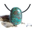 Chrysokoll Trommelstein / Scheibenstein gebohrt - Sonderqualität - ca. 2,9 cm x 2,1 cm x 1,3 cm