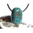 Chrysokoll Trommelstein / Scheibenstein gebohrt - Sonderqualität - ca. 2,9 cm x 2,1 cm x 1,3 cm