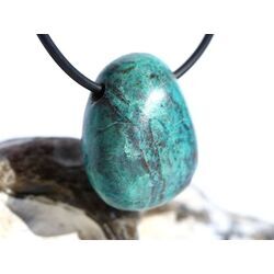 Chrysokoll Trommelstein gebohrt - Sonderqualit�t - ca. 2,7 cm x 2,2 cm x 1,5 cm