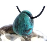 Chrysokoll Trommelstein gebohrt - Sonderqualität - ca. 2,7 cm x 2,2 cm x 1,5 cm