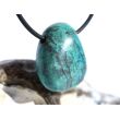 Chrysokoll Trommelstein gebohrt - Sonderqualität - ca. 2,7 cm x 2,2 cm x 1,5 cm