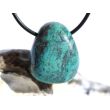 Chrysokoll Trommelstein gebohrt - Sonderqualität - ca. 2,7 cm x 2,2 cm x 1,5 cm