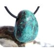 Chrysokoll Trommelstein gebohrt - Sonderqualität - ca. 2,7 cm x 2,2 cm x 1,5 cm