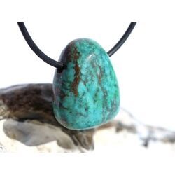 Chrysokoll Trommelstein gebohrt - Sonderqualit�t - ca. 2,6 cm x 2,1 cm x 1,3 cm