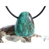 Chrysokoll Trommelstein gebohrt - Sonderqualität - ca. 2,6 cm x 2,1 cm x 1,3 cm