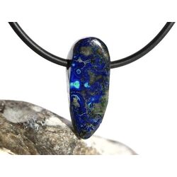 Azurit natur Schmuckstein / Scheibenstein gebohrt -...