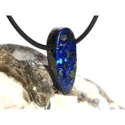 Azurit natur Schmuckstein / Scheibenstein gebohrt - Handarbeit - Rarit�t - Sonderqualit�t - ca. 2,4 cm x 1 cm x 0,6 cm