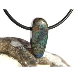 Azurit natur Schmuckstein / Scheibenstein gebohrt - Handarbeit - Rarit�t - Sonderqualit�t - ca. 2,4 cm x 1 cm x 0,6 cm