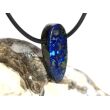 Azurit natur Schmuckstein / Scheibenstein gebohrt - Handarbeit - Rarität - Sonderqualität - ca. 2,4 cm x 1 cm x 0,6 cm