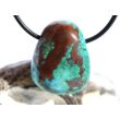 Chrysokoll Trommelstein gebohrt - Sonderqualität - ca. 2,8 cm x 2,2 cm x 1,4 cm