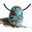 Chrysokoll Trommelstein gebohrt - Sonderqualität - ca. 2,8 cm x 2,2 cm x 1,4 cm