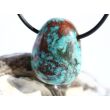 Chrysokoll Trommelstein gebohrt - Sonderqualität - ca. 2,8 cm x 2,2 cm x 1,4 cm