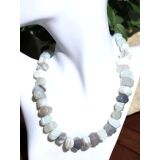 Achat grau (Botswana) Halskette / Edelsteinkette...