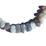 Achat grau (Botswana) Halskette / Edelsteinkette facettiert - 925iger Silberverschluss - Sonderqualität - ca. 43 cm