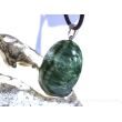 Seraphinit (Klinochlor) XXL Schmuckstein Cabochon Anhänger Silberöse - AA-Sonderqualität - Handarbeit - ca. 5,1 cm x 3 cm x 0,8 cm