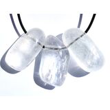 Calcit wei� Trommelsteine gebohrt - Sonderqualit�t - ca....