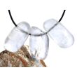 Calcit weiß Trommelsteine gebohrt - Sonderqualität - ca. 3 - 3,9 cm / ca. 17-20 g/St