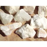Calcit weiß Rohsteine - ca. 50 g