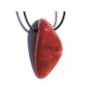 Chalcedon rot (Blutchalcedon) XXXL Schmuckstein / Trommelstein gebohrt - AA-Sonderqualität - Rarität - Handarbeit - ca. 5,4 cm x 2,6 cm x 1,7 cm