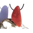 Chalcedon rot (Blutchalcedon) XXXL Schmuckstein / Trommelstein gebohrt - AA-Sonderqualität - Rarität - Handarbeit - ca. 5,4 cm x 2,6 cm x 1,7 cm
