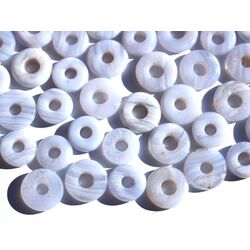 Chalcedon blau geb�ndert Donut 13-14 mm (3-4 mm stark) - Rarit�t -