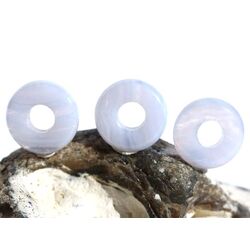 Chalcedon blau geb�ndert Donut 13-14 mm (3-4 mm stark) - Rarit�t -