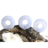 Chalcedon blau gebändert Donut 13-14 mm (3-4 mm stark) - Rarität -