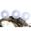 Chalcedon blau gebändert Donut 13-14 mm (3-4 mm stark) - Rarität -