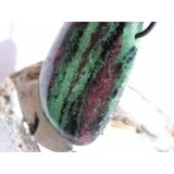 Rubin-Zoisit (Anyolith) XXXL Schmuckstein / Trommelstein gebohrt - AA-Sonderqualität - ca. 5,7 cm x 3,1 cm x 1,4 cm