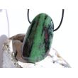 Rubin-Zoisit (Anyolith) XXXL Schmuckstein / Trommelstein gebohrt - AA-Sonderqualität - ca. 5,7 cm x 3,1 cm x 1,4 cm
