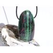 Rubin-Zoisit (Anyolith) XXXL Schmuckstein / Trommelstein gebohrt - AA-Sonderqualität - ca. 5,7 cm x 3,1 cm x 1,4 cm